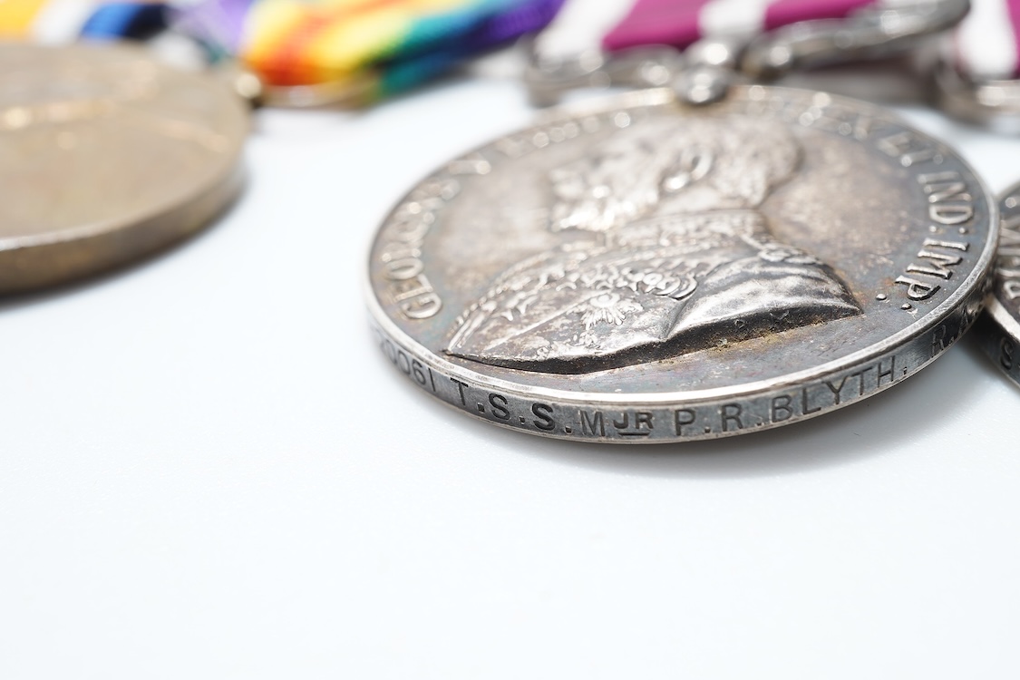 A George V military medal group awarded to S-20061 T.S.S. MJR. P.R. Blyth. R.A.S.C., comprising four medals